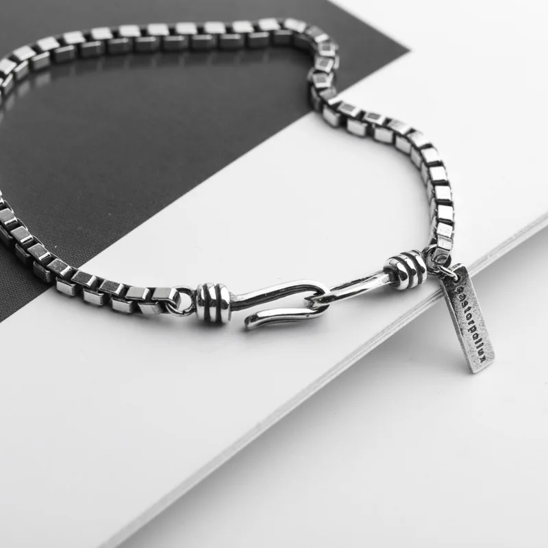 925 Sterling Silver Fashion Vintage Personalized Korean Bracelets For Women Girls Hipster Trendy Charm Bracelet Femme Jewelry
925 Sterling Silver Fashion Vintage Personalized Korean Bracelets For Women Girls Hipster Trendy Charm Bracelet Femme Jewelry