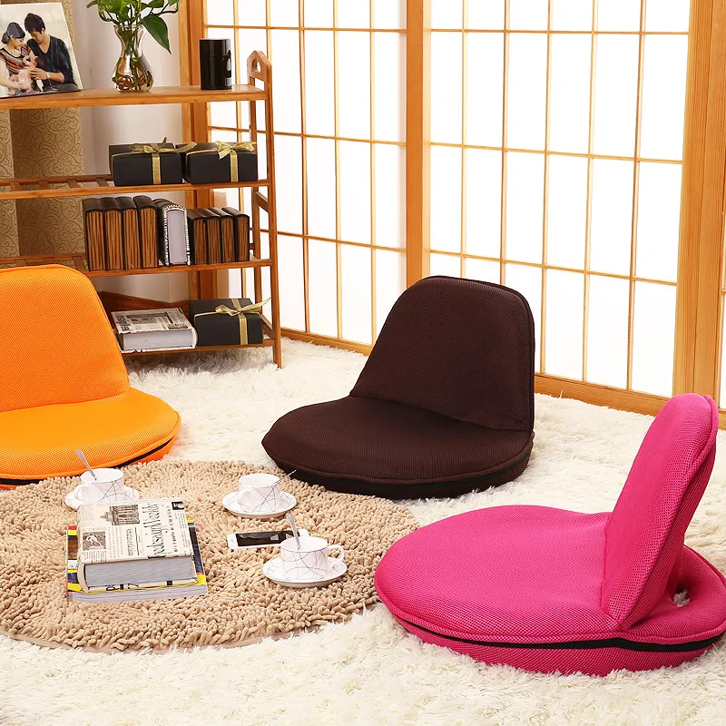Image Four color portable folding bed on the back of a small chair Japanese style tatami lazy children s furniture float window