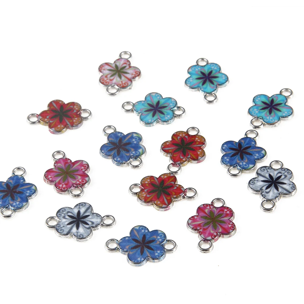 10pcs Mixed Color Enamel Oil Drop Flower Charms Connector For Women Men Making DIY Braceet Necklace Jewelry Accessories
10pcs Mixed Color Enamel Oil Drop Flower Charms Connector For Women Men Making DIY Braceet Necklace Jewelry Accessories