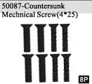HSP part 50087 Countersunk Mechincal Screw (4*25mm) x8P For 1/5th gas buggy car parts 94050 /94051
HSP part 50087 Countersunk Mechincal Screw (4*25mm) x8P For 1/5th gas buggy car parts 94050 /94051