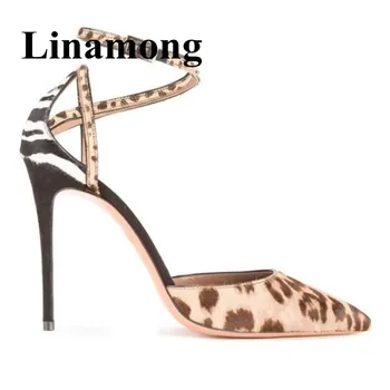 Hottest Sexy Pointed Toe Cross-Tied Buckle Strap Leopard Print And Zebra Pattern Mixe Color Thin High Heel Summer Women Sandals
Hottest Sexy Pointed Toe Cross-Tied Buckle Strap Leopard Print And Zebra Pattern Mixe Color Thin High Heel Summer Women Sandals