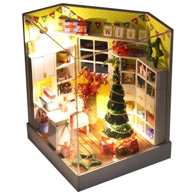 IIECREATE DIY Wooden Doll House Room Box Handmade 3D Miniature Dollhouse Wood Educational Toys Girl Gifts Merry Christmas Day
IIECREATE DIY Wooden Doll House Room Box Handmade 3D Miniature Dollhouse Wood Educational Toys Girl Gifts Merry Christmas Day