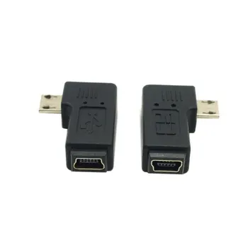 90 Degree Left & Right Angled Mini USB 5pin Female to Micro USB Male Data Sync Adapter Plug Micro USB To Mini USB Connector
90 Degree Left & Right Angled Mini USB 5pin Female to Micro USB Male Data Sync Adapter Plug Micro USB To Mini USB Connector