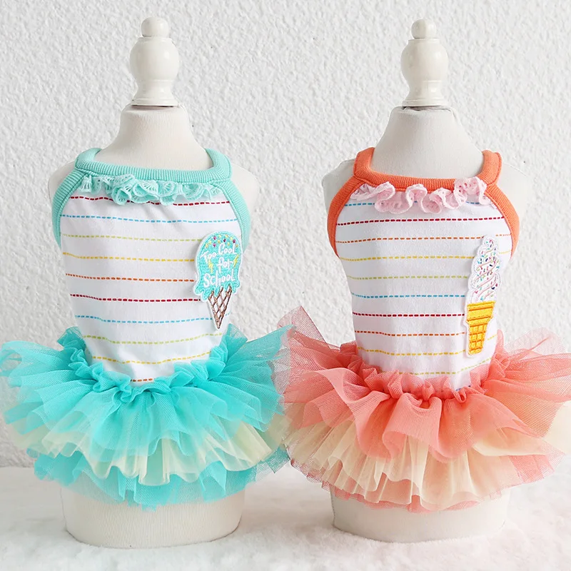 Striped Ice Cream Lace Pet Dog Clothes Summer Cat Dress Bow Dog Tutu Dress Pet Dress Clothing Chihuahua Teddy XS-XL
Striped Ice Cream Lace Pet Dog Clothes Summer Cat Dress Bow Dog Tutu Dress Pet Dress Clothing Chihuahua Teddy XS-XL