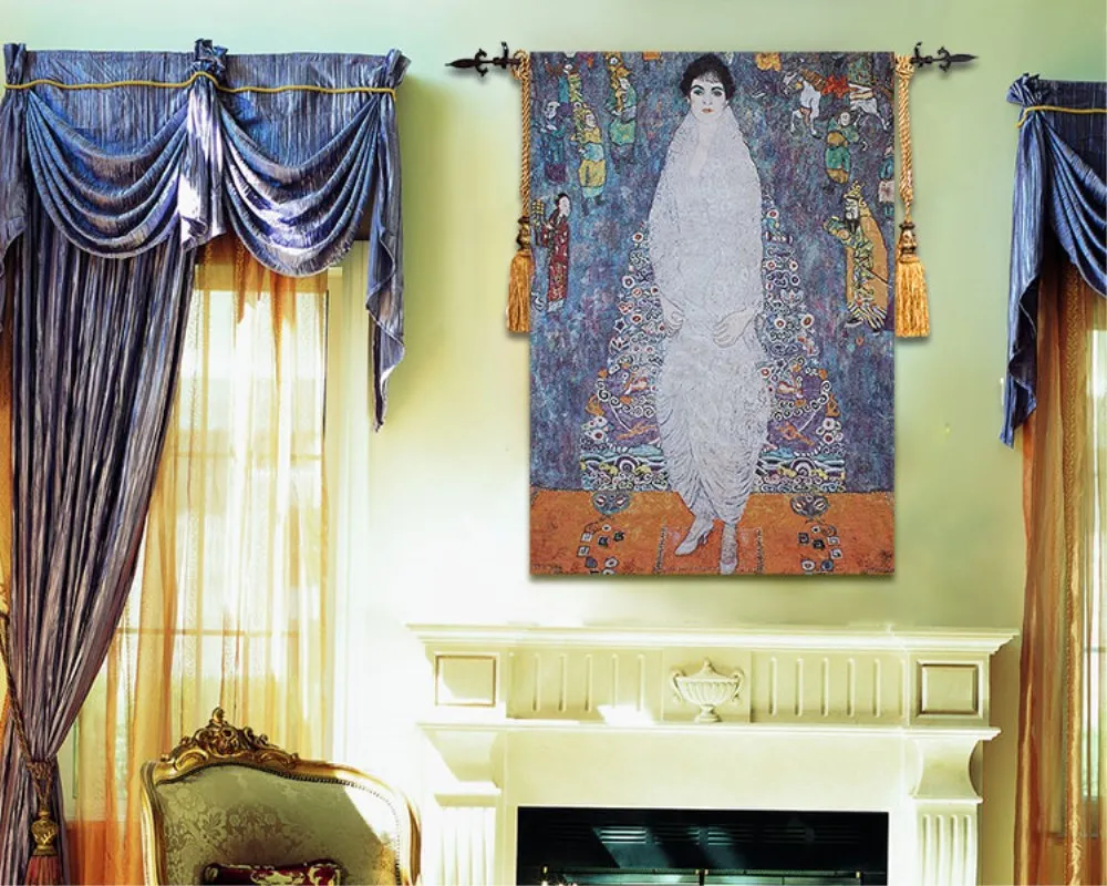 140*96cm wall hanging Home textile decoration Klimt - Adele Baroness Soft cotton Woven Jacquard European Belgian tapestry
140*96cm wall hanging Home textile decoration Klimt - Adele Baroness Soft cotton Woven Jacquard European Belgian tapestry