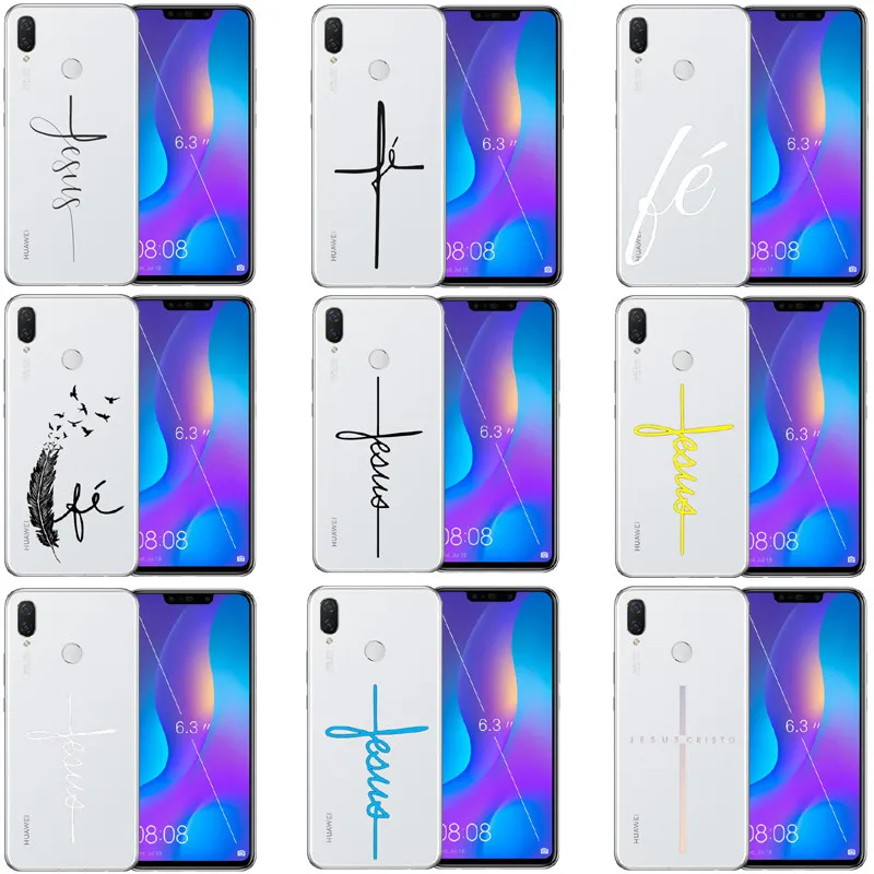 

A fe Crista Religiosa Jesus Cruz Fosco Matte Da Tampa Do Caso de Silicone Macio Para o Huawei P8 P9 P10 P20 Lite Plus Coque