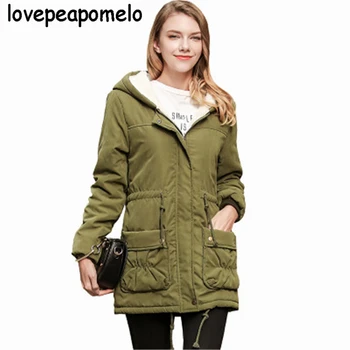 Winter Big Size Female Parkas Casual Army green Overcoat Winter Large Size Women Costumes Long Sleeve Ribbon Cotton Coats J622
Winter Big Size Female Parkas Casual Army green Overcoat Winter Large Size Women Costumes Long Sleeve Ribbon Cotton Coats J622