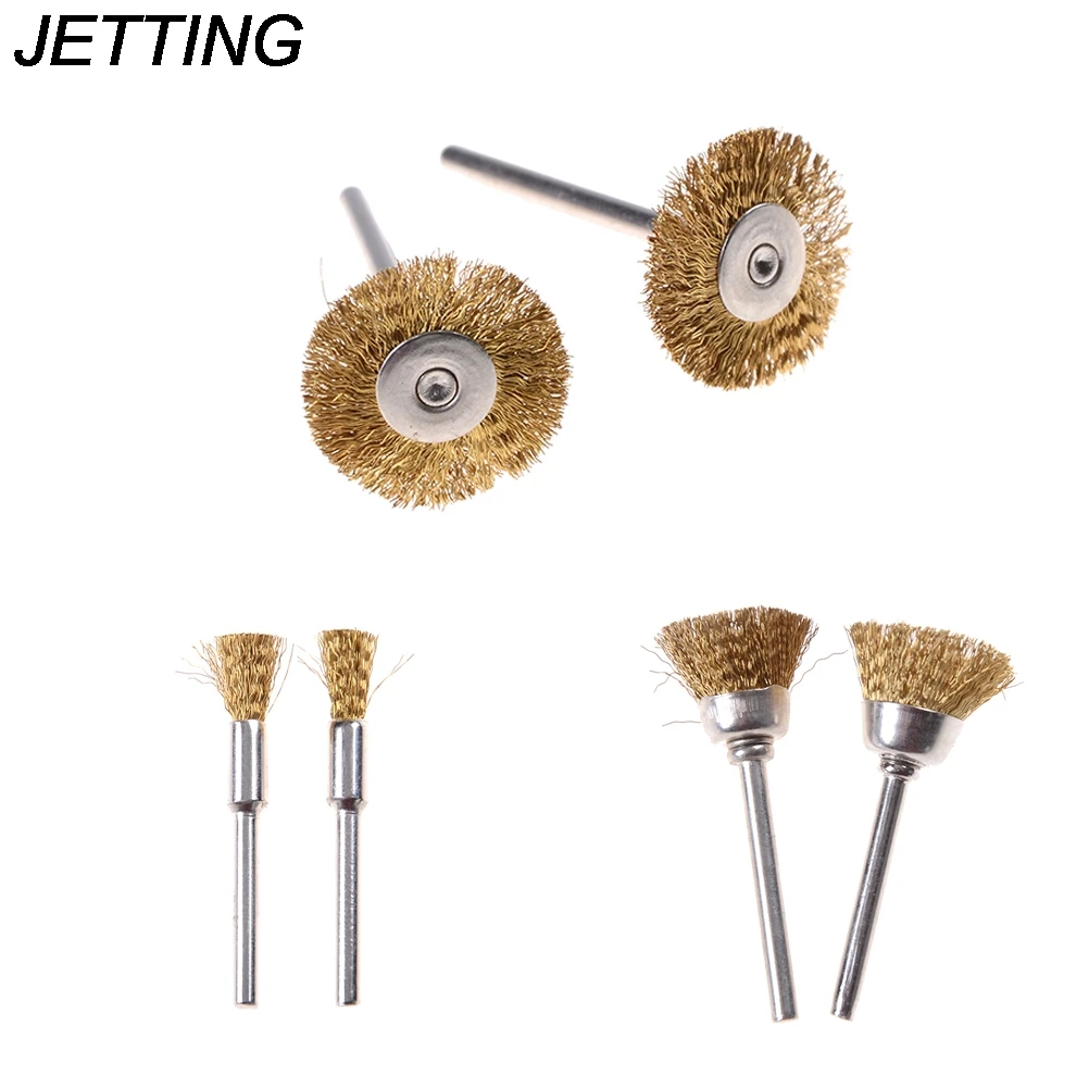 JETTING 2 шт./лот медная проволочная щетка мягкая металлическая Золотая медь латунь