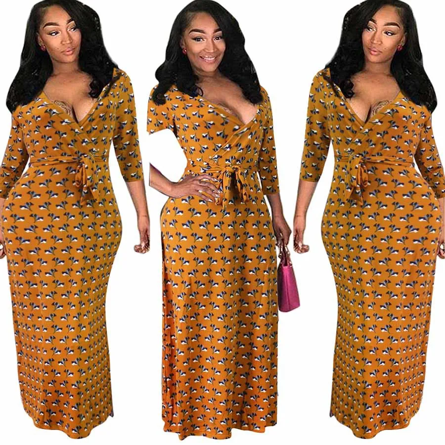 2018 Autumn New Maxi Women dresses with belt Party dresses Sexy V-neck long sleeve Printed Maxi long dresses
2018 Autumn New Maxi Women dresses with belt Party dresses Sexy V-neck long sleeve Printed Maxi long dresses