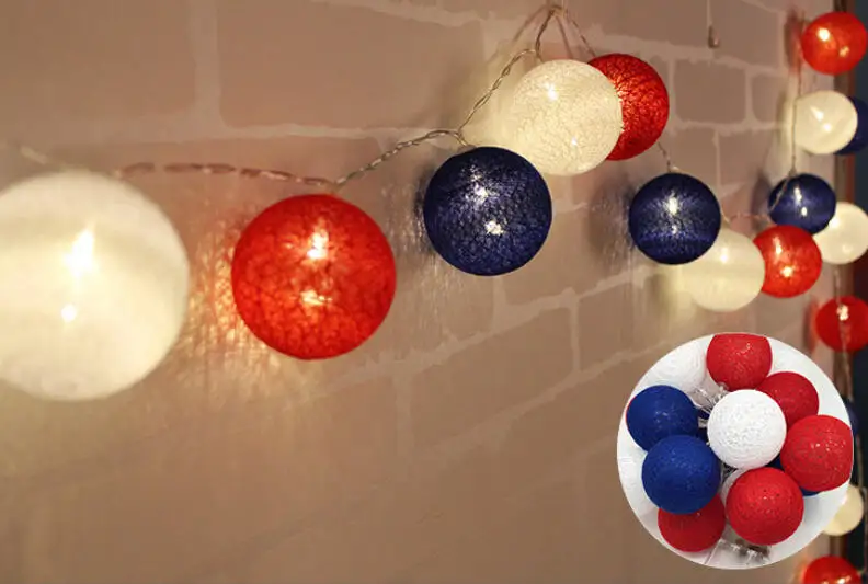 20 LEDs Mixed Blue Red White Christmas Light Cotton Ball Fairy String Light Baby Shower Birthday Wedding Patio Party Home Decor
20 LEDs Mixed Blue Red White Christmas Light Cotton Ball Fairy String Light Baby Shower Birthday Wedding Patio Party Home Decor