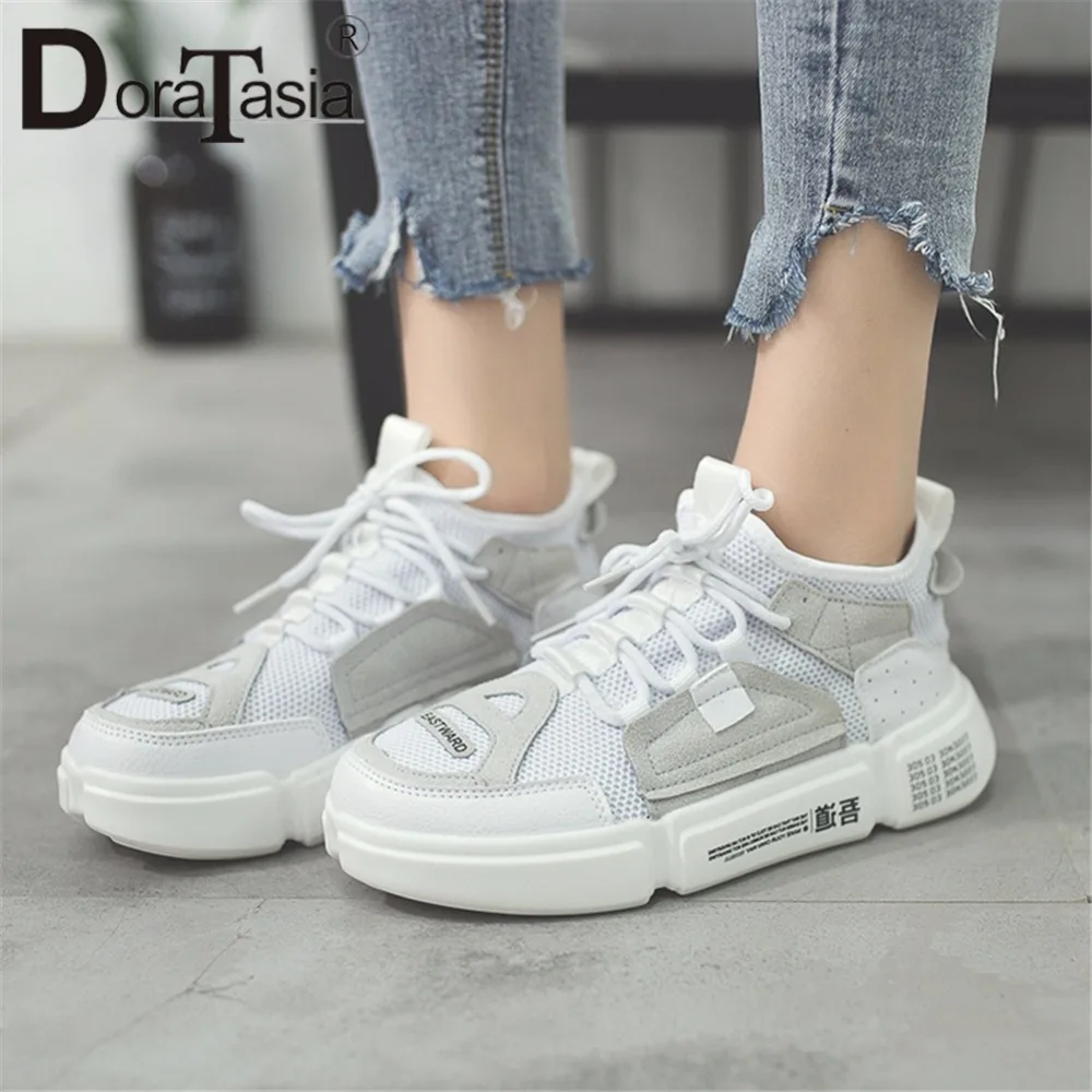 DORATASIA Plus Size 36-44 Brand Girl Platform Sneakers Women Autumn 2019 Fashion lace-up Women Platform Shoes
DORATASIA Plus Size 36-44 Brand Girl Platform Sneakers Women Autumn 2019 Fashion lace-up Women Platform Shoes