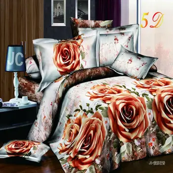 3D simulation Flower 4Pcs Quilt/Duvet Cover Flat Sheet Twin Full Queen King Bed Linen Pillowcases Bedding Set Home bed linings
3D simulation Flower 4Pcs Quilt/Duvet Cover Flat Sheet Twin Full Queen King Bed Linen Pillowcases Bedding Set Home bed linings