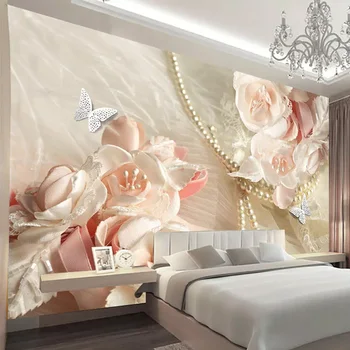 European Style 3D Jewelry Flowers Silk Wallpaper Modern Stereo Luxury Background Wall Murals Living Room Wedding Room Wallpapers
European Style 3D Jewelry Flowers Silk Wallpaper Modern Stereo Luxury Background Wall Murals Living Room Wedding Room Wallpapers