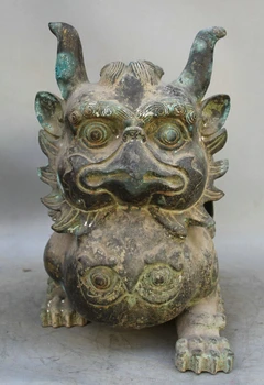 USPS to USA S1946 18" Chinese Bronze animal 4 eye fly Unicorn Beast Pi Xiu Kylin sculpture Statue
USPS to USA S1946 18" Chinese Bronze animal 4 eye fly Unicorn Beast Pi Xiu Kylin sculpture Statue