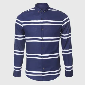 Long Sleeve Pattern Shirt Men Slim Stripe Shirt Man White Navy Horizontal Stripe Party Clothes Button Down Collar Sailor Look
Long Sleeve Pattern Shirt Men Slim Stripe Shirt Man White Navy Horizontal Stripe Party Clothes Button Down Collar Sailor Look