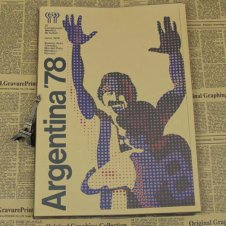 Large Vintage "Argentina World Cup 1978" Poster Home Decoration Detailed Antique Poster Wall Chart Retro Matte Kraft Paper
Large Vintage "Argentina World Cup 1978" Poster Home Decoration Detailed Antique Poster Wall Chart Retro Matte Kraft Paper