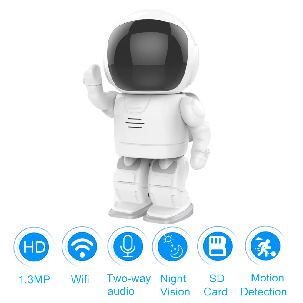 Smart Robot WIFI Camera HD 960P Security Wireless IP Camera Baby Two way Audio Motion Detection Monitor Support SD Card YOOSEE
Smart Robot WIFI Camera HD 960P Security Wireless IP Camera Baby Two way Audio Motion Detection Monitor Support SD Card YOOSEE