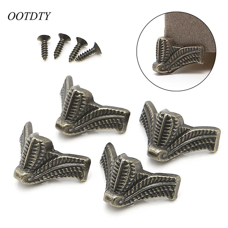OOTDTY 4x Antique Brass Vintage Bronze Jewelry Chest Gift Box Wooden Case Decorative Feet Leg Metal Corner Protector With Screws
OOTDTY 4x Antique Brass Vintage Bronze Jewelry Chest Gift Box Wooden Case Decorative Feet Leg Metal Corner Protector With Screws