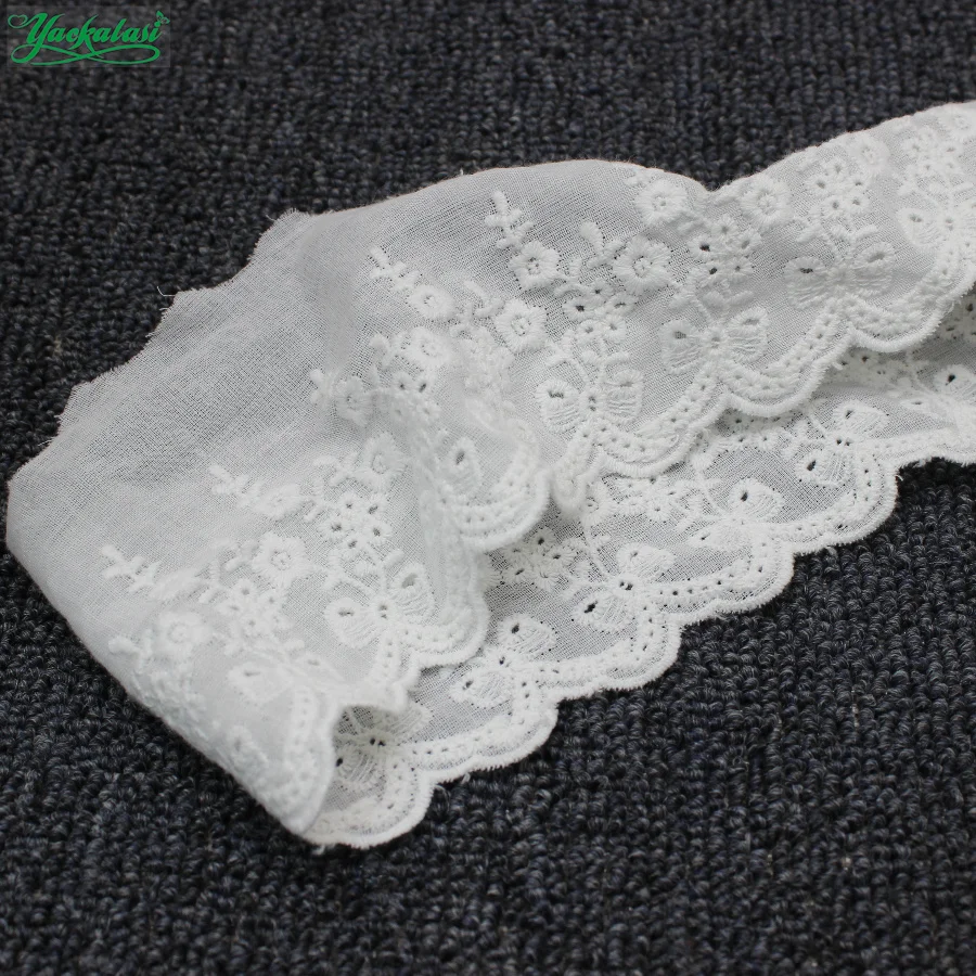 YACKALASI 15 Yds Cotton Lace Eyelet Embroidered Lace Fabrics White Black Swiss Cotton Voile Appliqued 3D Flower Trims Diy 8.2cm
YACKALASI 15 Yds Cotton Lace Eyelet Embroidered Lace Fabrics White Black Swiss Cotton Voile Appliqued 3D Flower Trims Diy 8.2cm