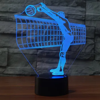 Volleyball smash action 7 Changing Colors 3d illusion night lamp touch switch for home Decor or gift support USB
Volleyball smash action 7 Changing Colors 3d illusion night lamp touch switch for home Decor or gift support USB