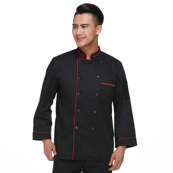 New Black Double breasted Long-sleeved Chef Jacket Uniform Restaurant Hotel Man Woman Overalls Cook Suit Work Wear Coat
New Black Double breasted Long-sleeved Chef Jacket Uniform Restaurant Hotel Man Woman Overalls Cook Suit Work Wear Coat