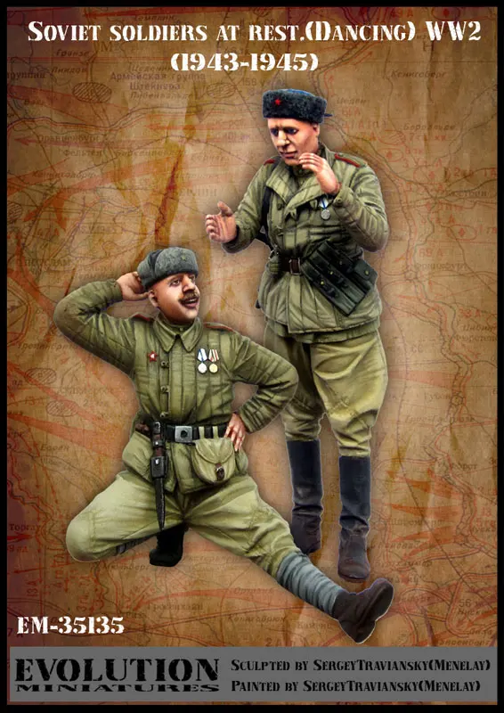 1/35, Soviet soldiers at rest (1943-1945), Resin Model Soldier GK, World War II military theme, Unassembled and unpainted kit
1/35, Soviet soldiers at rest (1943-1945), Resin Model Soldier GK, World War II military theme, Unassembled and unpainted kit