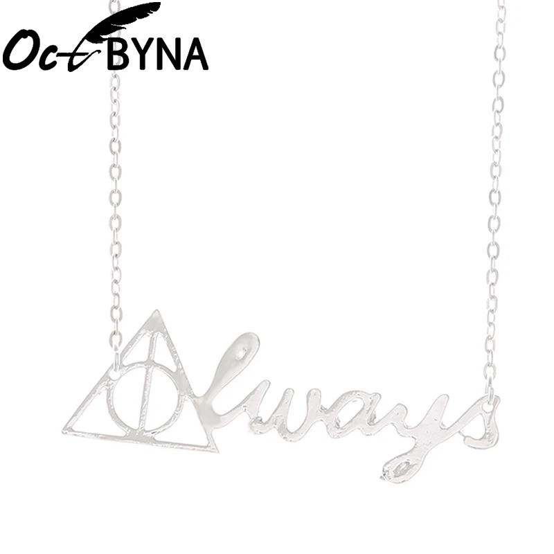 Octbyna Ha Po Necklace Silver Color Death Holy Spirit Professor Snape's Retro Triangle Letter Always Pendant Necklace
Octbyna Ha Po Necklace Silver Color Death Holy Spirit Professor Snape's Retro Triangle Letter Always Pendant Necklace