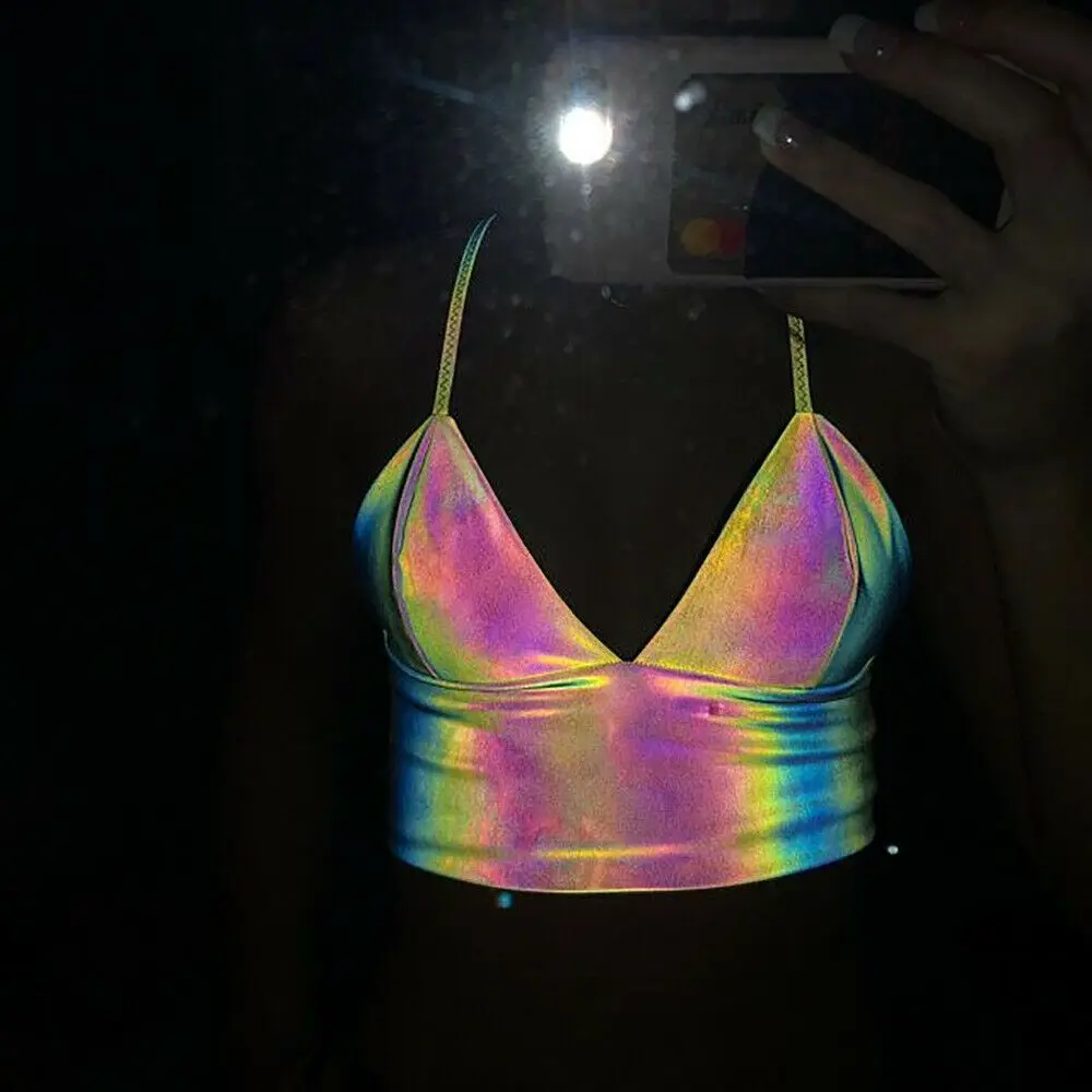 Sexy Deep V Sport Bras Women Tops Party Club Sexy Camisole Tanks Camis Tee Holo Laser Color Luminous Gym Club Wear
Sexy Deep V Sport Bras Women Tops Party Club Sexy Camisole Tanks Camis Tee Holo Laser Color Luminous Gym Club Wear