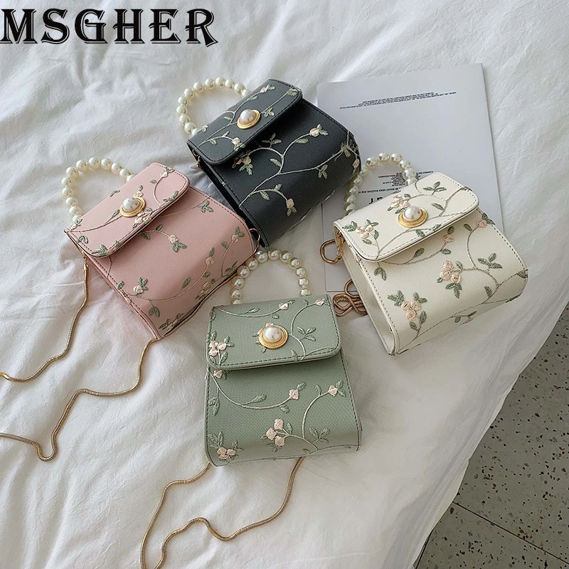 MSGHER Handbags Women Fashion Embroidery Shoulder Bags Female Pearl Small Square Bags Spring Lace Crossbody Bags
MSGHER Handbags Women Fashion Embroidery Shoulder Bags Female Pearl Small Square Bags Spring Lace Crossbody Bags