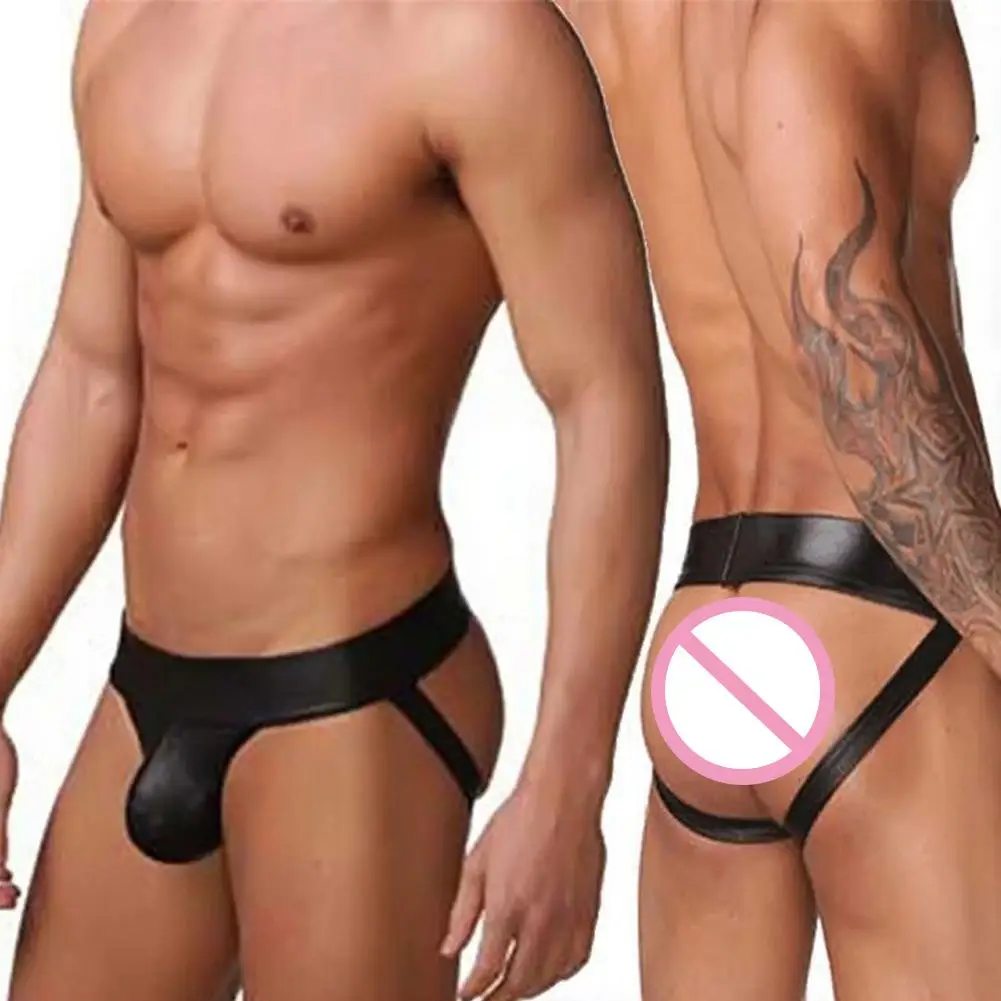 Men's Sexy Erotic Underwear Painted Leather Imitation U-shaped Exposing Pants Imitation Leather Butt Exposing T-shaped Sexy Unde
Men's Sexy Erotic Underwear Painted Leather Imitation U-shaped Exposing Pants Imitation Leather Butt Exposing T-shaped Sexy Unde