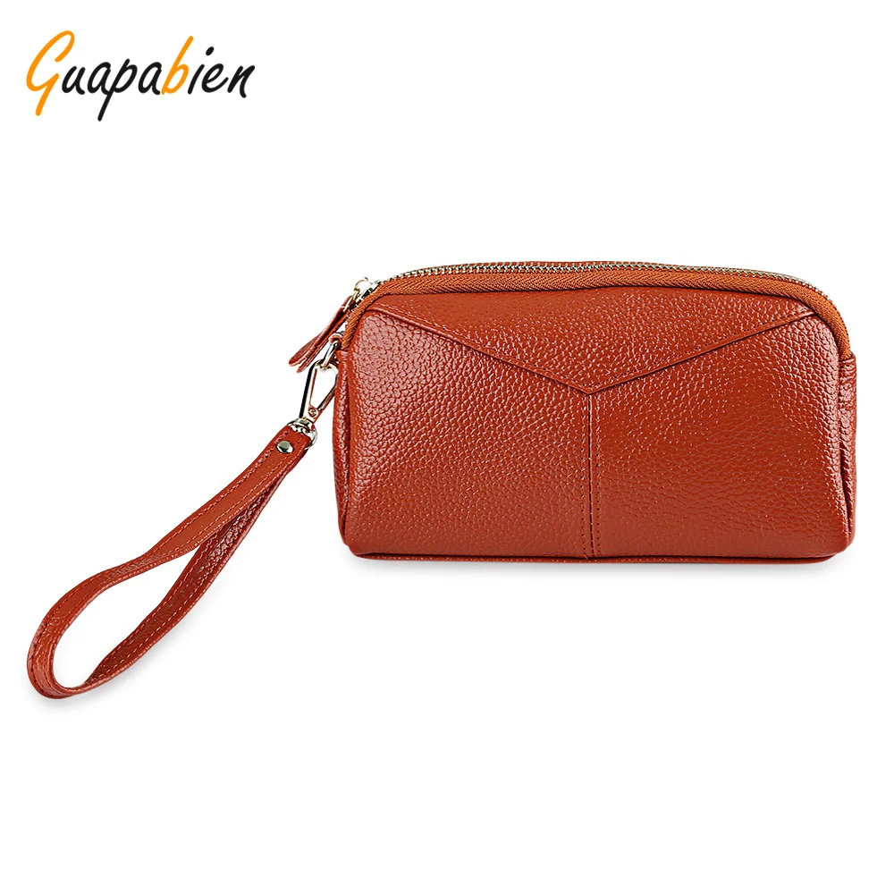 

Guapabien 2017 New Arrival Women Big Wristlet Bag PU Leather Zipper Money Bag Fashion Ladies Shopping Phone Purses Coin Pocket