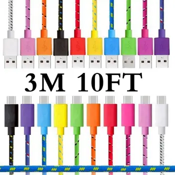 200pcs/lot 3m 10FT Type C braided nylon cable Accessory Bundles for samsung note 7 Nokia N1 for Lg g5 letv xiaomi
200pcs/lot 3m 10FT Type C braided nylon cable Accessory Bundles for samsung note 7 Nokia N1 for Lg g5 letv xiaomi
