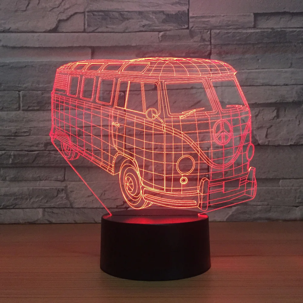3D Visual Bus Modelling Led Night Light Kid Touch Button Baby Sleep Usb Lighting Home Decor Living Room Atmosphere Car Desk Lamp
3D Visual Bus Modelling Led Night Light Kid Touch Button Baby Sleep Usb Lighting Home Decor Living Room Atmosphere Car Desk Lamp