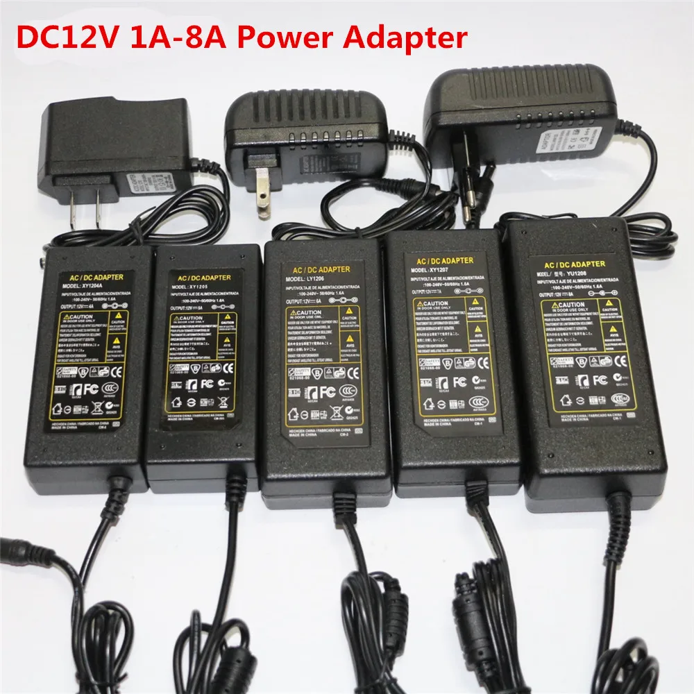 AC100V 110V 210V 220V 230V to DC12V 1-8A Led Light Switch Power Supply Charger Transformer Adapter for 5050 3528 RGB LED Strip
AC100V 110V 210V 220V 230V to DC12V 1-8A Led Light Switch Power Supply Charger Transformer Adapter for 5050 3528 RGB LED Strip