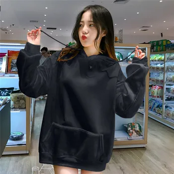 Tracksuit Solid Hoodies Loose Autumn Women Sweatshirts Jumper Long Sleeve Pullover Female Thickening 2019 All Match Korea New
Tracksuit Solid Hoodies Loose Autumn Women Sweatshirts Jumper Long Sleeve Pullover Female Thickening 2019 All Match Korea New