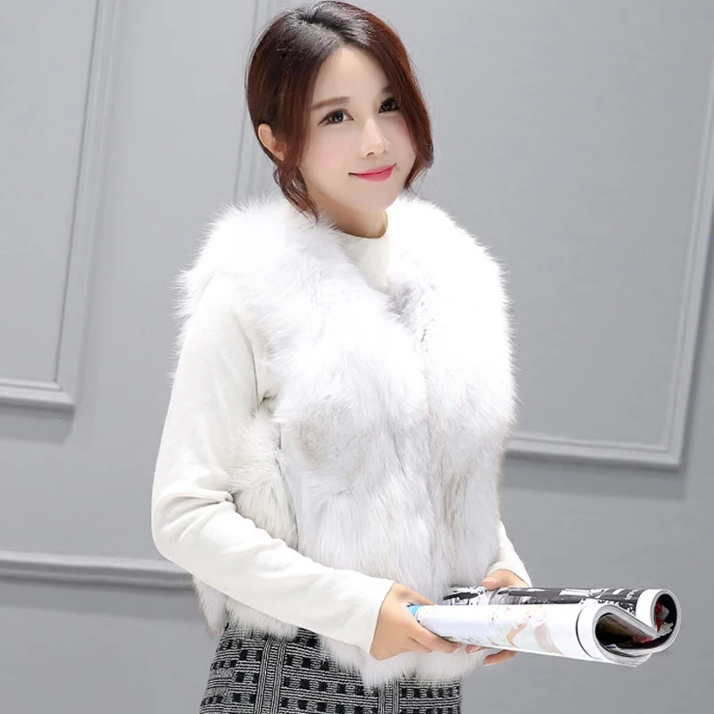 2016 New Autumn and Winter Fur Vest Jacket Female Imitation Fox Fur Veste Femme Stitching Show Thin Silver Faux Fox Vest TM9007
2016 New Autumn and Winter Fur Vest Jacket Female Imitation Fox Fur Veste Femme Stitching Show Thin Silver Faux Fox Vest TM9007