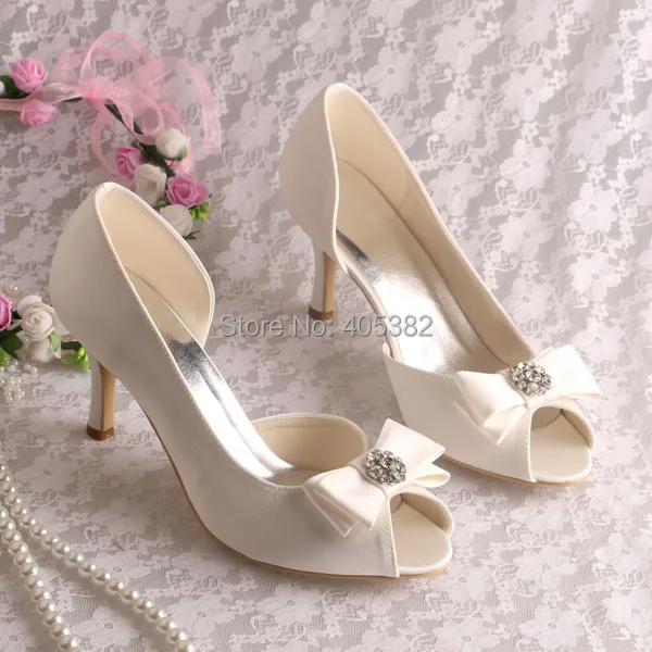Wedopus MW870 Spring Pumps Wedding Decor Ivory Women Shoes with Bows Open Toe
Wedopus MW870 Spring Pumps Wedding Decor Ivory Women Shoes with Bows Open Toe