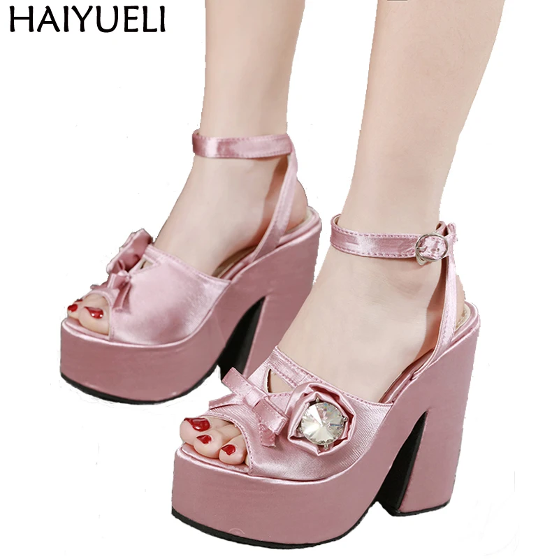 Women Comfy Platform Sandal Shoes Fashion Rhinestone Sandals Ladies High Heels Shoes Pink Gladiator Sandals 14cm Female Shoes
Women Comfy Platform Sandal Shoes Fashion Rhinestone Sandals Ladies High Heels Shoes Pink Gladiator Sandals 14cm Female Shoes