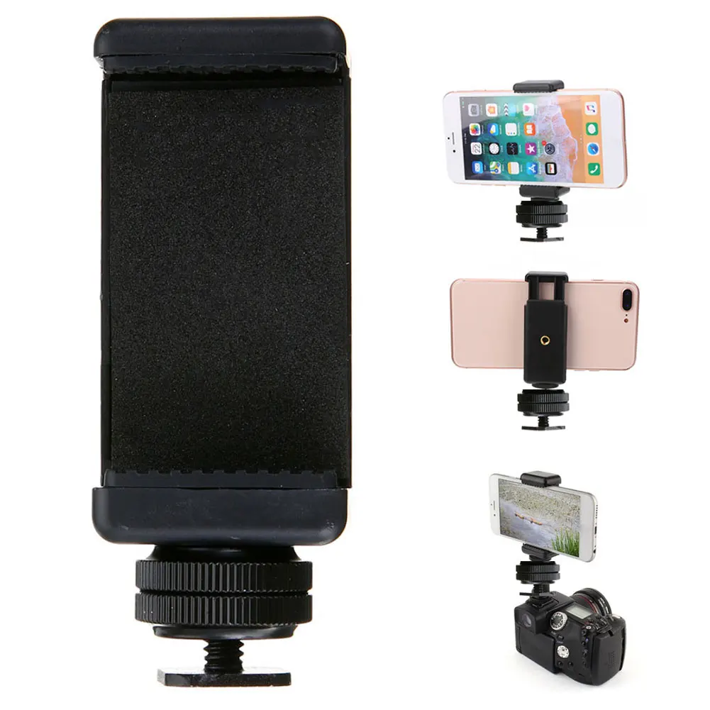 Portable Clip Hot Shoe Adapter Mount Double-deck Screw Camera Selfie Stick Black Holder Mobile Phone 1/4
Portable Clip Hot Shoe Adapter Mount Double-deck Screw Camera Selfie Stick Black Holder Mobile Phone 1/4