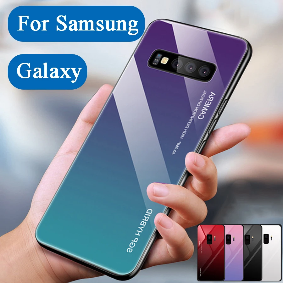 Case For Samsung S9 S10 Plus S10e Cover on Galaxy S9plus S10plus 9s Gradient Glass Back Covers Cases Protective Shell
Case For Samsung S9 S10 Plus S10e Cover on Galaxy S9plus S10plus 9s Gradient Glass Back Covers Cases Protective Shell