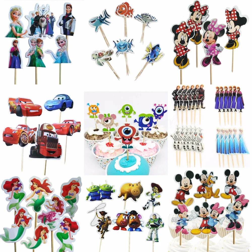 24ps Disney Mickey Minnie Mouse The cars McQueen Finding Nemo Monsters University Kids Birthday Wedding Cupcake topper
24ps Disney Mickey Minnie Mouse The cars McQueen Finding Nemo Monsters University Kids Birthday Wedding Cupcake topper