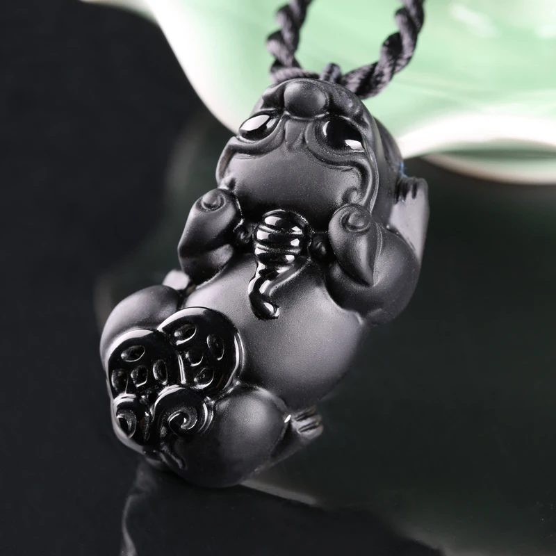 Belwide Wujin natural Obsidian Pendant Necklace brave brave accept money female brave men Pendant
Belwide Wujin natural Obsidian Pendant Necklace brave brave accept money female brave men Pendant
