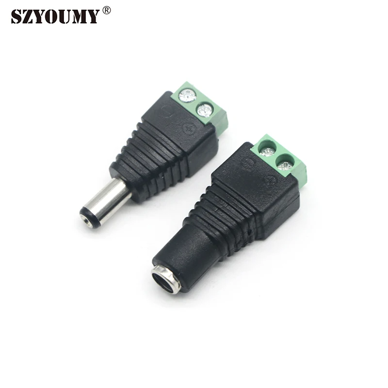 SZYOUMY 1000pcs Male & Female 2.1x5.5mm DC 12V Power Plug Jack Adapter Wire Connector for CCTV DHL FEDEX Shipping
SZYOUMY 1000pcs Male & Female 2.1x5.5mm DC 12V Power Plug Jack Adapter Wire Connector for CCTV DHL FEDEX Shipping