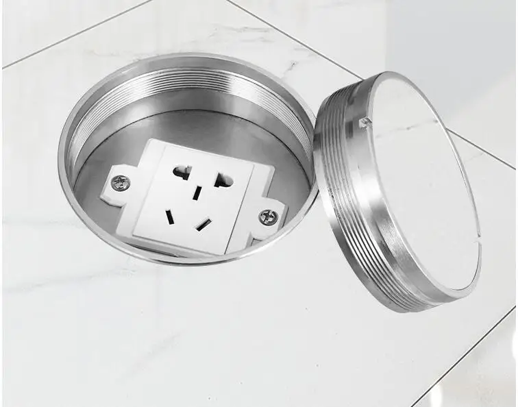 Hidden spiral round marble insert waterproof stainless steel flat embedded socket
Hidden spiral round marble insert waterproof stainless steel flat embedded socket