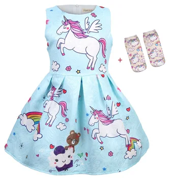 New Baby girls Summer Princess unicorn dress+sock costumes party Dresses Children Clothing For Girl Birthday Dress christmas
New Baby girls Summer Princess unicorn dress+sock costumes party Dresses Children Clothing For Girl Birthday Dress christmas
