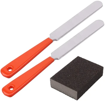 Guitar Luthier Tool Kit,Cooyeah 2 Pcs Stainless Steel Guitar Fret File With 1 Pcs Grinding Sponge For Guitar And Bass Repair,C
Guitar Luthier Tool Kit,Cooyeah 2 Pcs Stainless Steel Guitar Fret File With 1 Pcs Grinding Sponge For Guitar And Bass Repair,C