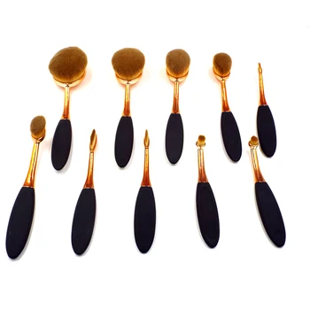 10pcs Golden Oval Toothbrush Professional Foundation Makeup Brushes Set Power Facial Beauty tool maquiagem pincel escova oval
10pcs Golden Oval Toothbrush Professional Foundation Makeup Brushes Set Power Facial Beauty tool maquiagem pincel escova oval