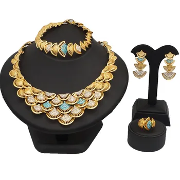 Fashion crystal Heart Jewelry sets Dubai gold color for women Nigerian wedding Necklace set stud earrings Bracelet
Fashion crystal Heart Jewelry sets Dubai gold color for women Nigerian wedding Necklace set stud earrings Bracelet