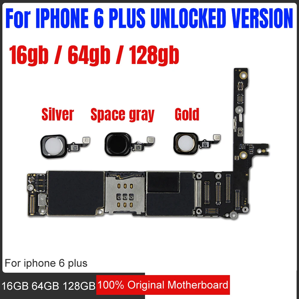 Original unlocked for iphone 6 plus Motherboard without / with Touch ID for iphone 6 5.5inch Logic Boards with IOS full function
Original unlocked for iphone 6 plus Motherboard without / with Touch ID for iphone 6 5.5inch Logic Boards with IOS full function