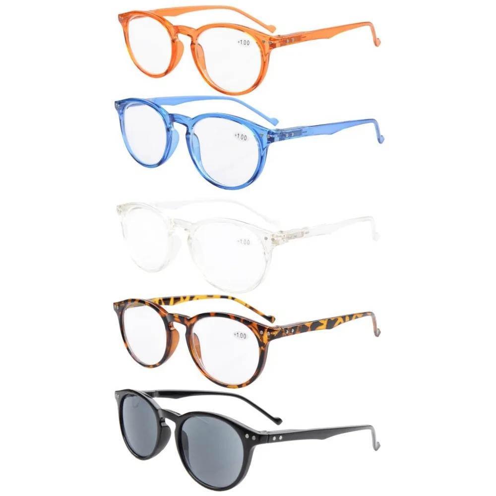 R071 Eyekepper 5-Pack Oval Round Spring Hinges Reading Glasses Includes Sun Readers +0.00---+4.00
R071 Eyekepper 5-Pack Oval Round Spring Hinges Reading Glasses Includes Sun Readers +0.00---+4.00